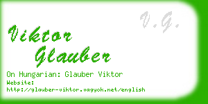 viktor glauber business card